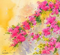 Sadia Arif, 10 x 11 Inch, Watercolor on Paper, Floral Painting, AC-SAD-048